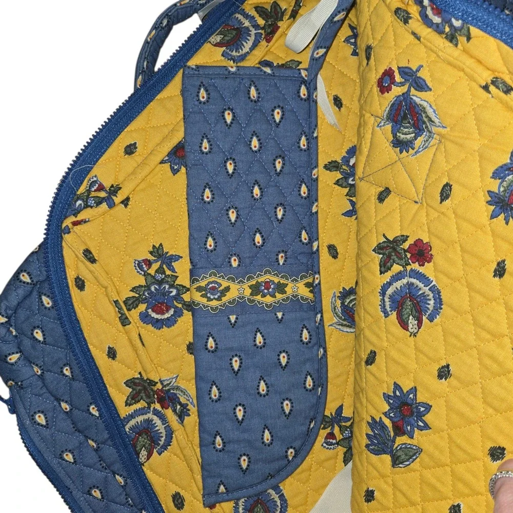 Vera Bradley VTG Garment Bag Travel Luggage 42X24X3 French Blue Paisley Quilted